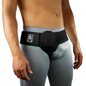 Everyday Medical Hernia Guard - Inguinal Hernia Belt for Men, Post Surgery Men's Inguinal Hernia Support Truss for Inguinal, Groin Hernias Adjustable Waist Strap - Black, Large/XLarge