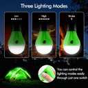 FLY2SKY Portable LED Tent Lamp, Clip Hook Hurricane Emergency Light Bulb, Camping Equipment Lanterns for Hiking, Backpacking Outage, B-CLOSED-HOOK, 4 Packs