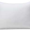 Amazon Basics Down Alternative Pillow for Side and Back Sleepers, Medium Density, Standard Size, 26" x 20", 2-Pack, White