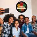 3D Juneteenth Freedom Day Door Sign,Juneteenth Wreaths for Front Door,African American Freedom Day Decor,Pride Black History Sign,June 1865 Independence Day Decor for Home Porch Yard