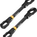 BUNKER INDUST 2 PCS E Bike Adapter Bar Fits Up to 100lbs for E Bike Rack, Adjustable Aluminum Bike Crossbar with Rubber Hooks, Adapt Diverse Bike Frames, Women's BMX & Non-Standard Frames