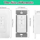 Dimmer Switch & Ceiling Fan Remote Control, 4-Speed Wall Switch, 2 in 1 Light and Ceilig Fan Combination, Single Pole, Neutral Wire Needed, Compatible with Hampton Bay Harbor Breeze Hunter