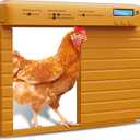 Automatic Chicken Coop Door Battery Powered with Timer & Light Sensor, LCD Display Chicken Coop Door with Timer & Light Sensor, Auto Chicken Door with Anti-Pinch Feature