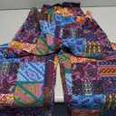 Himosyber Women's Patchwork Dual Pocket Jumpsuit Loose Floral Print Bohemian Wide Leg Bib Overall. Size Medium