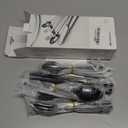 KINGSTONE Black Silverware Set, 40 Piece Flatware Set for 8, 18/10 Stainless steel Cutlery Set for Home Kitchen and Restaurant