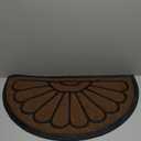 ubdyo Front Door Mat - Low Pile Front Door Mat Outside Entrance - Muddy Dirt Trapping Welcome Matt Outdoor - Rubber Backing Anti Slip Indoor Doormat Entrance, 30" x 17", Bright Brown