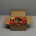 Glintoper 2 Pack Christmas Poinsettia Garland, 5.9 FT Lighted Artificial Garlands with 36 Red Flowers, Battery Operated with Timer Poinsettia String Lights, Light up for Xmas New Year Home Decor