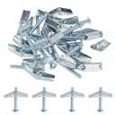uxcell 20Pcs Spring Toggle Bolt Anchors, 3/8"x3" Butterfly Anchors Male Thread Spring Loaded Hollow Wall Round Head Toggle Bolt