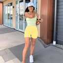 FULLSOFT 3 Pack Biker Shorts for Women with Pockets 5" High Waisted Tummy Control Workout Yoga Running Gym Tennis Shorts (XL)