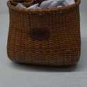 CXWXC Bike Basket - Handmade Rattan Bike Baskets for Girls Women - Front Bicycle Bike Basket with Coffee Cup Holder for Beach Cruiser, Scooter, Ebike (Brown)