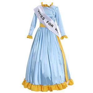 CosplayDiy Women's Dress for Mrs Banks Winifred Suffragette Cosplay Costume (Size L)