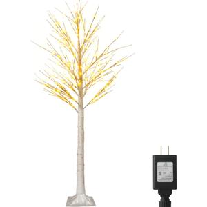 6 FT 144 LED Lighted Birch Tree, Christmas Decorations Outdoor Indoor, Pre-lit Christmas Tree with Lights for Indoor Outdoor Bedroom Christmas Wedding Party Decoration