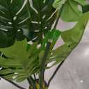 FOPAMTRI Artificial Variegated Monstera Deliciosa Plant 43" Fake Tropical Palm Tree, Perfect Faux Swiss Cheese Plant for Home Office Indoor Decoration, 11 Leaves