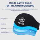 REVIX 45-Min Long-Lasting Back Ice Pack, Extra Large Ice Packs with Ice Grid Gel Design, Reusable Gel Ice Wrap, Cold Compress for Waist, Lower Lumbar, Tailbone Relief & Muscle Relaxation (15.5 x 10)