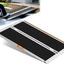 4 Feet Portable Wheelchair Ramp, Lightweight Aluminum Folding Handicap Ramp with Handle, Non-Slip Door Threshold Wheelchair Ramps for Home, Wheel Chair Ramp for Home Steps, Stairs, Doorways (4FT(Using height 4-12 inch))