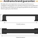 Asidrama 10 Pack 5 Inch(128mm) Matte Black Kitchen Cabinet Handles Cabinet Pulls Kitchen Cabinet Hardware for Cupboard Drawer Pulls