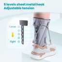 AFO Foot Drop Brace Splint, Adjustable Drop Foot Up Ankle Support for Walking with Shoes, Improve Walking Gait, Fits Right & Left, Women and Men - Gray