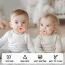 2 x Garkoko Baby Pacifiers 0-6 Month, Soft Silicone Newborn Pacifiers with Large Air Holes, BPA Free, Set of 2 in Thumb & Breast-Like Shape