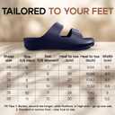 Trailvia Comfortable Footbed Sandals for Men & Women  Adjustable Buckle & Arch Support, Waterproof Summer Slides for Outdoor, Beach & Everyday Adventures (Navy)