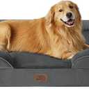 Bedsure Orthopedic Dog Bed for Extra Large Dogs - XL Plus Waterproof Dog Sofa Beds, Supportive Foam Pet Couch Bed with Removable Washable Cover, Waterproof Lining and Nonskid Bottom, Dark Grey