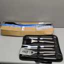 11Pcs Stainless Steel BBQ Grilling Accessories Set, Dad Gifts for Fathers Day Grilling Gifts,Portable Practical Grill Tools Utensils Kit with Storage Bag for Outdoor Grill Camping Backyard