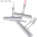 3pcs mini Squeegee Shower Squeegee for Glass Doors, with 3 Adhesive Hooks, Squeegee for Shower Glass Window Cleaning Squeegee Glass Shower Door for Car Window Wiper Mirror Windshield (Intermediate Version)