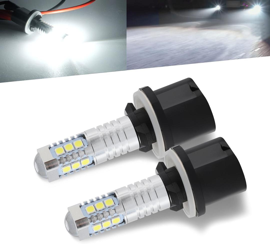 880 Led Fog Light Bulb, 890 884 885 892 Fog Light Bulb, Extremely Bright Fog Light With Projector DRL High Power 3030 Chips for Cars Trucks 893 899 PG13, White
