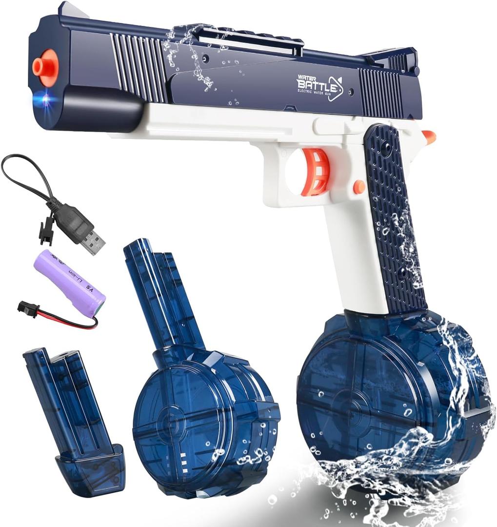 Electric Water Guns for Adults - Automatic Water Gun Powerful, Water Gun with 510cc High Capacity, Electric Squirt Gun, Blue