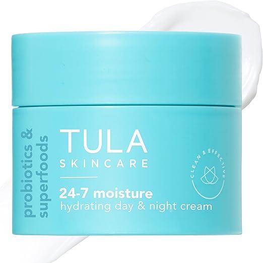 TULA Skincare Mini 247 Moisture Hydrating Day & Night Cream 0.5 oz / 15 mL, Travel Size