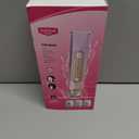 Bikini Trimmer for Women, 2-in-1 Painless Electric Razor for Body and Pubic Hair, IPX7 Waterproof Shaver with Dual Heads - Rechargeable Lady Trimmer for Bikini, Underarm, and Leg (Rose)