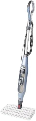 Shark Genius Steam Pocket Mop with 3 Electronic Intelligent Steam Control Settings, 2 Washable Pads, and Fill Flask, Blue