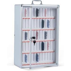 AIWFL 60 Slots Classroom Cell Phone Locker, Aluminum Alloy Cell Phone Storage Box, Wall Mounted Cell Phone Holder Cell Phone Storage Cabinet for Schools Office Gym