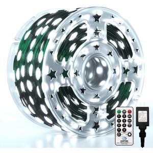 Eueasy Christmas Lights Outdoor, 1000 LED 344FT Fairy String Lights Plug in Waterproof with Remote, 8 Modes with Timer for Indoor Decorations Bedroom Xmas Tree Holiday House Party Decor