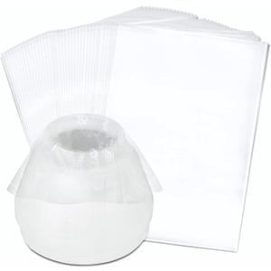 50 Pcs Transparent Paint Sprayer Cup Liners, 11.8" x 7.8", Disposable Liner Bags for Wagner & Homeright Paint Sprayers, Easy Color Change