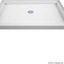DreamLine SlimLine 32 in. D x 48 in. W x 2 3/4 in. H Center Drain Single Threshold Shower Base in White, DLT-1132480