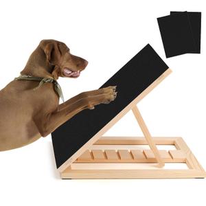 Dog Nail Scratch Pad with Sandpaper Filing Replacement Sandpapers Included and Non-Slip Pad, Scratch Board Trimming Tool Alternative to Dog Nail Clippers and Grinders (Without Treat Box)