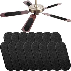 15 Pcs Ceiling Fan Filters for Blades, Easy-Stick Activated Coconut Shell Carbon Air Filter, Universal Ceiling Fan Air Filter Pads for Home Office Common Household Contaminants