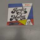 Acrylic Paint Markers, 12 Color Fine Tip Permanent Acrylic Paint Pens For Rock Painting, Canvas, Wood, Glass, Ceramic, Fabric, Plastic, Egg, Scrapbook, Art Painting Supplies Kit