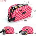 Cerbonny Small Cooler Bag Freezable Lunch Bag for Work School Travel, Leak-proof, Insulated, Waterproof, Portable, Pink Checkerboard