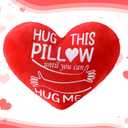 Valentines Day Gifts for Her Him Long Distance Relationship Gifts for Boyfriend Girlfriend Hug This Pillow Until You Can Hug Me Romantic Love You Decorative Pillow for Women Men Sofa Bed