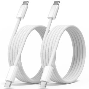 Quickeep USB C to USB C Cable 3FT 2 Pack, Nylon Braided 60W iPhone 17 16 15 Charger Cord, Type C Charger Fast Charging, USBC to USBC Cable for iPhone 17 16 15 Pro Plus Pro Max/iPad Pro/Air