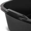 Sterilite 18 Qt Dishpan, Bin Ideal for Soaking and Cleaning Dirty Dishes in the Kitchen Sink, Black, 6-Pack
