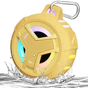 EBODA Bluetooth Shower Speaker, Waterproof Portable Wireless Speakers with Light, IP67 Floating, 2000mAh, Small Portable Speaker for Kayak, Beach, Pool Accessories, Gifts for Unisex