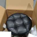 BFTOU Black Classic Swivel Stool with Wheel for Salon Work Home SPA Shop Height-Adjustable Rolling Stool Chair Small