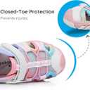 Apakowa Kid's Girl's Soft Sole Close Toe Sport Beach Sandals (Toddler 5)