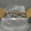 Funtery 100 Pcs Mirror Disco Balls Bulk Assorted Silver Hanging Disco Ball Decor for Home Wedding Birthday Dance Music 70 S Theme Party Christmas Tree Ornaments(1.2'', 2'', 3.2'', 4'')