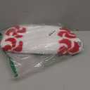 Estmy Cute Christmas Candy Bath Mat Holiday Themed Xmas Festive Bathroom Decorations, Absorbent Shaggy Boho Sweet Colorful Red Scalloped Swirl Christmas Bathroom Rugs Shower Mat Non Slip Washable (16W x 24L)