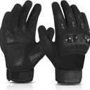 WESTWOOD FOX Motorcycle Gloves for Men Women, Full Finger Breathable Touch Screen Dirt Bike Gloves Biking, ATV MTB Riding, Driving Gloves Men Cycling, Hiking, Motocross Black Gloves XL