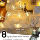 Star String Lights Plug in,39ft 100LED Fairy Lights with Remote, Hanging Star Decorations Lights Waterproof for Indoor Outdoor Bedroom Classroom Dorm Kids Tent Party Decor,Warm White