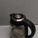 Chefman Electric Kettle, 1.8L 1500W, Hot Water Boiler, Removable Lid for Easy Cleaning, Auto Shut Off, Boil-Dry Protection, Stainless Steel Filter, BPA Free, Borosilicate Glass Electric Tea Kettle (Black)